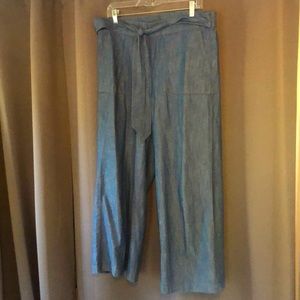 Cropped Chambray J Crew Pants